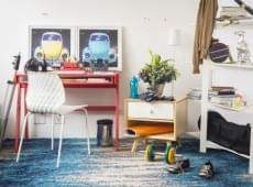 HOME OFFICE DIVERTIDO E COLORIDO PARA ELES