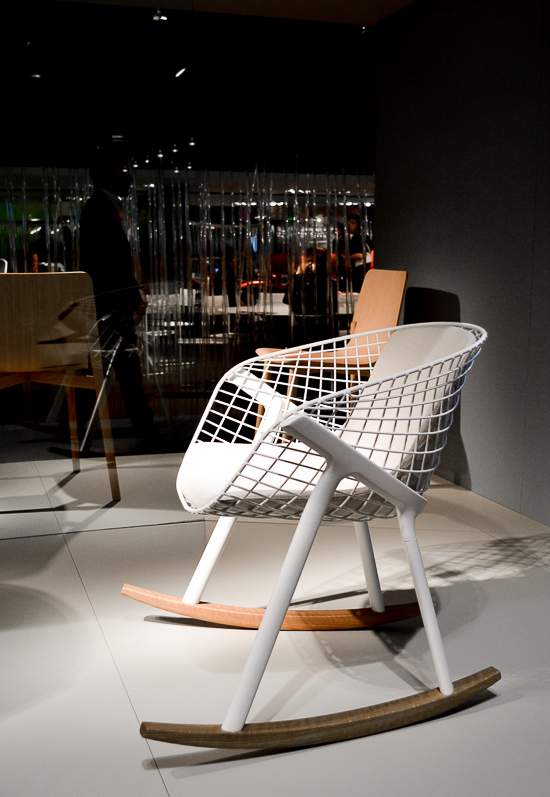 agata dimmich for oppa - kobi rocking chair by patrick norguet. Design section during salone del mobile