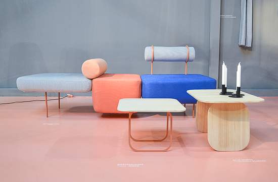 agata dimmich for oppa - sofa by Mikeal Hanne during Salone Satellite