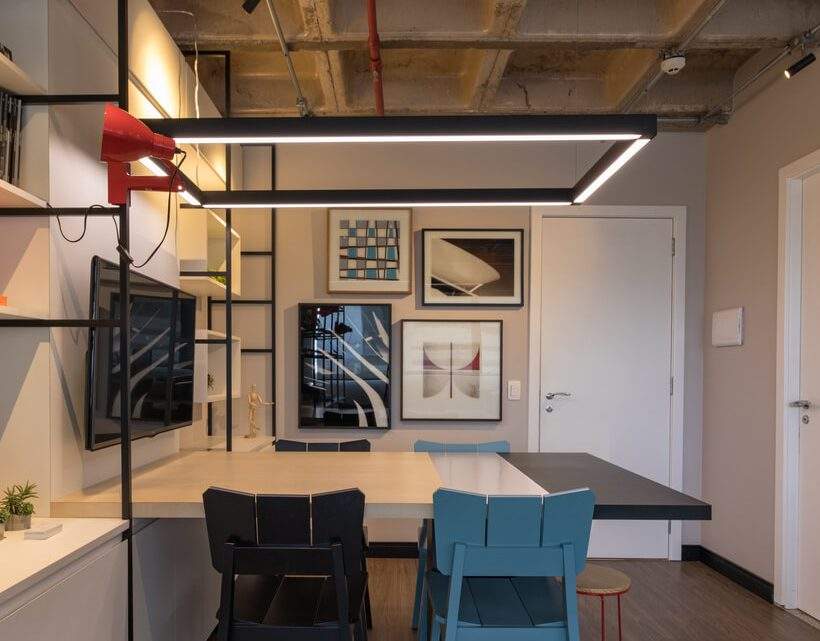 collab de arquitetura: studio matriz. mesa de reuniao com cadeiras Oppa