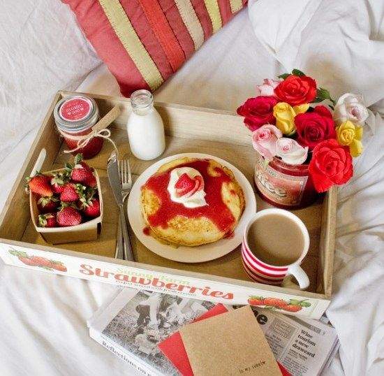 Café da manhã na cama.