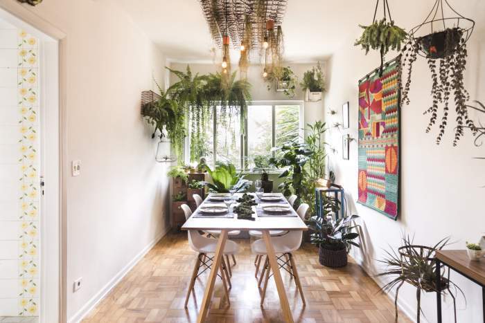 sala de jantar urban jungle