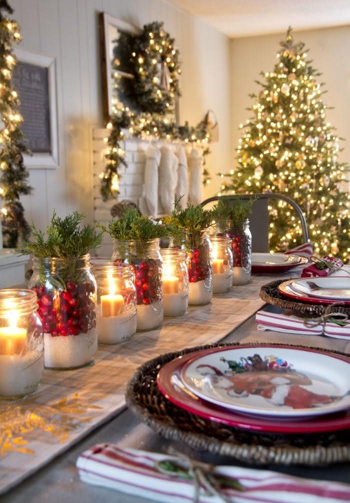 Ceia de Natal - Decoração da Sala de Jantar.